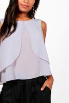 Thumbnail for your product : boohoo Alexandra Double Layer Sleeveless Blouse