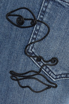 Thumbnail for your product : Moschino Embroidered Denim Mini Skirt