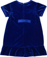 Thumbnail for your product : Florence Eiseman Flounce Velvet Dress with Satin Trim, Sizes 4-6X