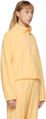 Gil Rodriguez SSENSE Exclusive Yellow Terry Diana Half-Zip Sweatshirt