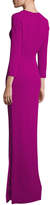 Thumbnail for your product : Escada Sunray-Neck 3/4-Sleeve Gown, Tourmaline