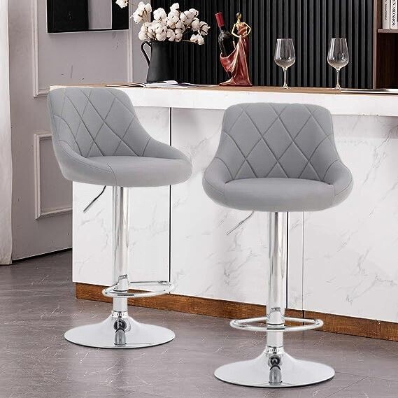 Alivio 2x Premium Luxury Chrome Bar Stools Set ShopStyle