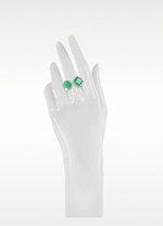 Thumbnail for your product : Les Nereides La Diamantine 'You and I' Emerald Green Ring