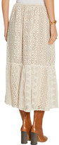 Thumbnail for your product : Anna Sui Silk Georgette-Paneled Lace Skirt