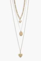 Thumbnail for your product : boohoo Locket & Sovereign Layered Necklace