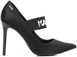 karl lagerfeld rosette pumps