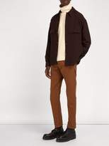 Thumbnail for your product : Lemaire Patch Pocket Wool Overshirt - Mens - Brown