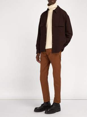 Lemaire Patch Pocket Wool Overshirt - Mens - Brown