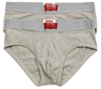 Levi's 2-Pack Underwear Boxer Briefs Grey XL/No Inseam