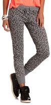 Thumbnail for your product : Charlotte Russe Animal Print Skinny Sweat Pant