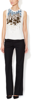 Thumbnail for your product : Carolina Herrera Wool Pant with Tab Waistband