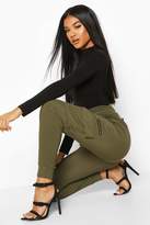 Thumbnail for your product : boohoo Cargo Pants With Pocket And Zip Feature