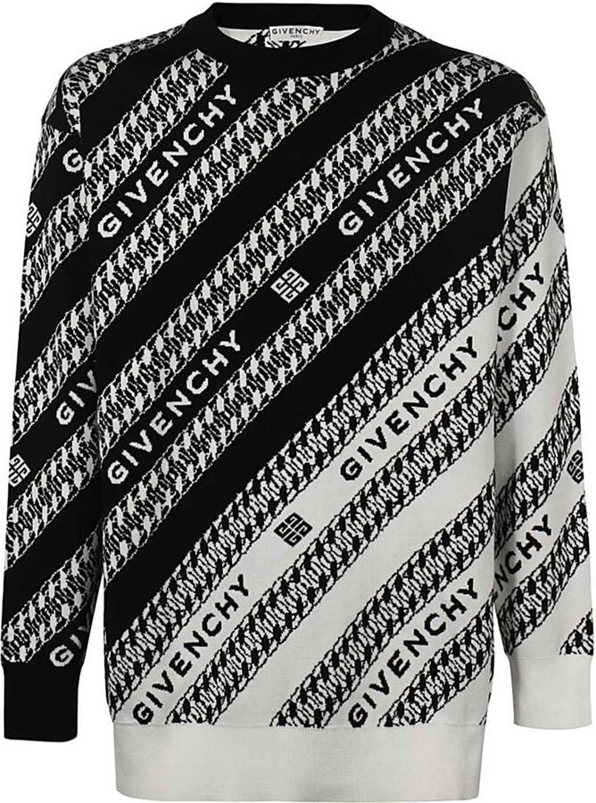 Givenchy: Navy Jacquard Sweater