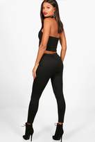 Thumbnail for your product : boohoo O Ring Zip Ponte Leggings