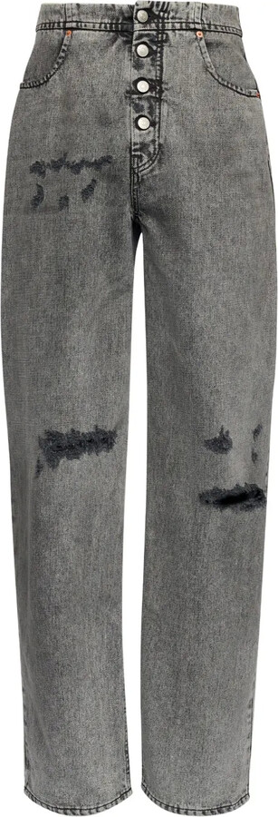 MM6 MAISON MARGIELA Distressed Wide-Leg Jeans