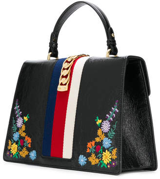 Gucci embroidered Sylvie tote bag