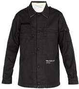 Thumbnail for your product : Off-White Off White military Shirt Print Coated Cotton Jacket - Mens - Black