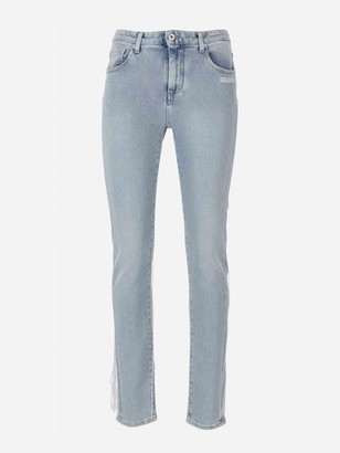Off-White Embroidered Skinny Leg Jeans