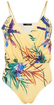 Dorothy Perkins Womens *Quiz Yellow Floral Print Bodysuit