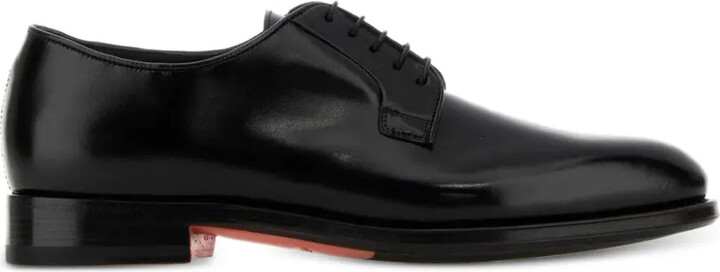 Santoni Leather Lace-Up Oxford Shoes