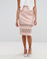 Thumbnail for your product : Girls On Film Pencil Skirt With Lace Panels