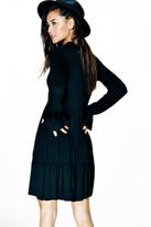 Thumbnail for your product : boohoo Tanya Tie Neck Rouched Smock Dress