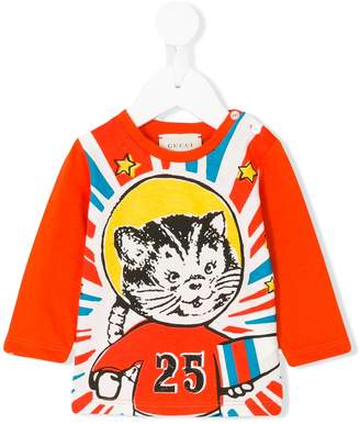 Gucci Kids space cat print T-shirt