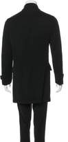 Thumbnail for your product : John Varvatos Leather-Trimmed Twill Coat