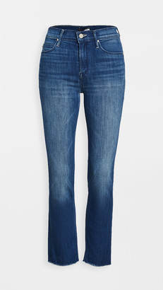 Mother The Mid Rise Dazzler Crop Fray Jeans