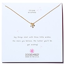 Dogeared Dogeaded Three Wishes Cluster Necklace, 16