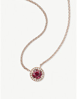 Thumbnail for your product : Vashi Halo 18k rose-gold, 0.70ct ruby and diamond pendant necklace
