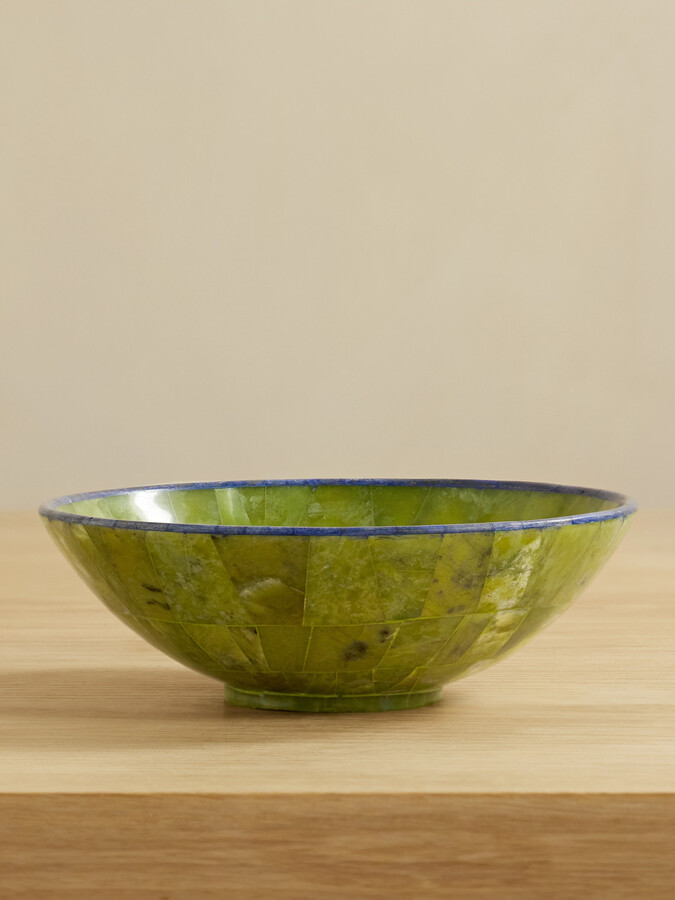 JIA JIA Serpentine And Lapis Lazuli Bowl - Green