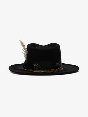 Nick Fouquet Womens Black Fall Raven Wool Felt Hat
