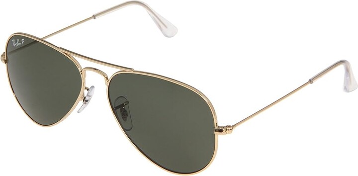 Ray-Ban RB3025 Polarized Aviator Sunglasses (Arista/Natural Green Polarized  Lens) Metal Frame Fashion Sunglasses - ShopStyle