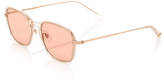 Thumbnail for your product : Garrett Leight Pier 50 Square-Frame Rose Gold-Tone Glass Sunglasses