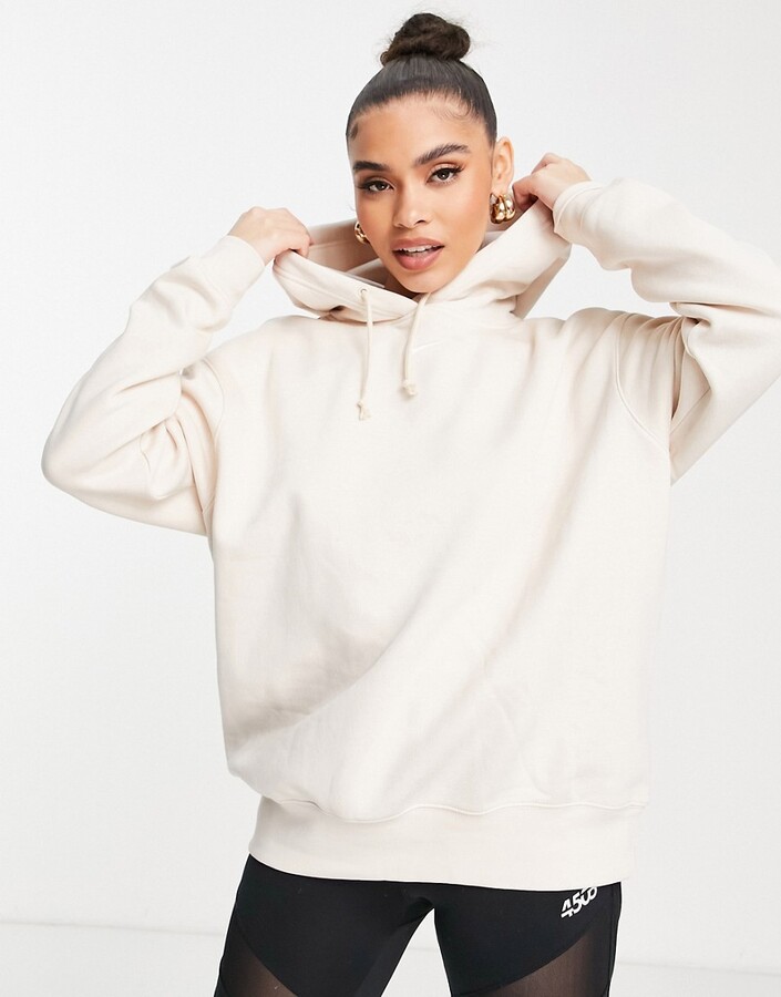 Nike Collection Fleece oversized hoodie in light sand - ShopStyle