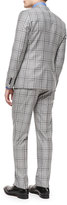 Thumbnail for your product : Paul Smith Plaid Two-Piece Suit, Light Gray/White