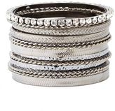 Thumbnail for your product : Charlotte Russe Textured, Twisted & Rhinestone Bangles - 13 Pack
