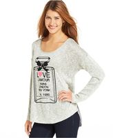 Thumbnail for your product : Style&Co. Plus Size Perfume-Print Button-Back Top