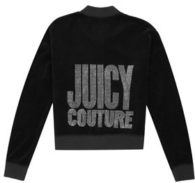 Juicy Couture Outlet - GIRLS LOGO VELOUR CRYSTAL COUTURE WESTWOOD JACKET