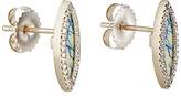 Thumbnail for your product : Monique Péan Women's White Diamond & Azurite Navette Stud Earrings