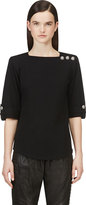 Thumbnail for your product : Balmain Black Knit Buttoned T-Shirt