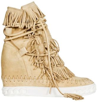 Casadei Suede Fringed Sneakers