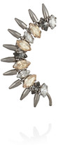 Thumbnail for your product : Swarovski VICKISARGE Speakeasy palladium-plated crystal ear cuff