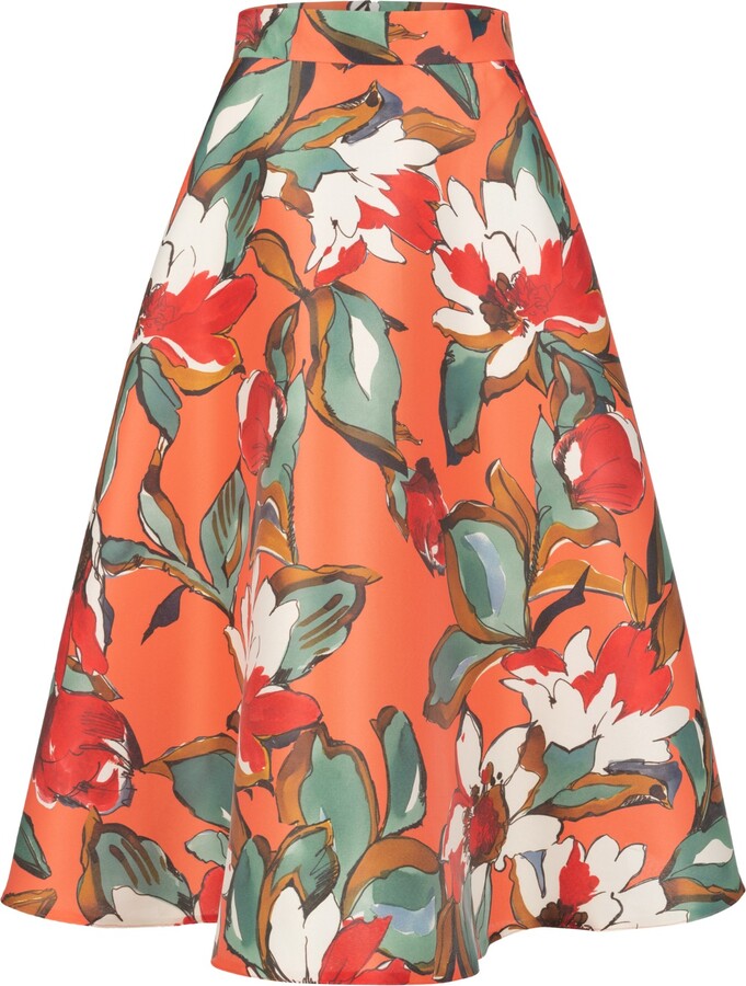 Marianna Déri Maxi Skirt With Japanese Print - ShopStyle