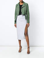 Thumbnail for your product : Off-White cropped biker jacket