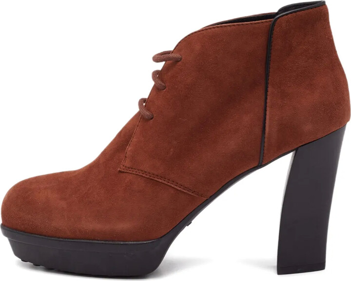 Tod's Vintage 100mm Lace-Up Platform Boots