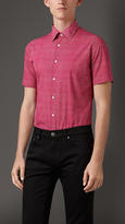Thumbnail for your product : Burberry Slim Fit Short Sleeve Geometric Print Shirt