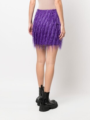 Just Cavalli Fringe-Embellished Mini Skirt