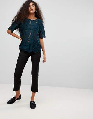 B.young Lace Short Sleeve Top